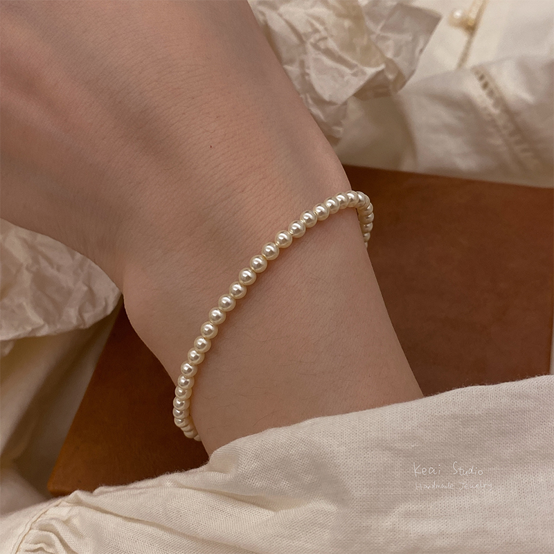 施家人造珍珠手链女原创设计