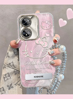 适用可爱猫OPPOA97手机壳A96新款A93电镀A72保护套A58X羽纱A52硅胶A32可爱活力版A5PRO/a3iplus女A2M防摔A1