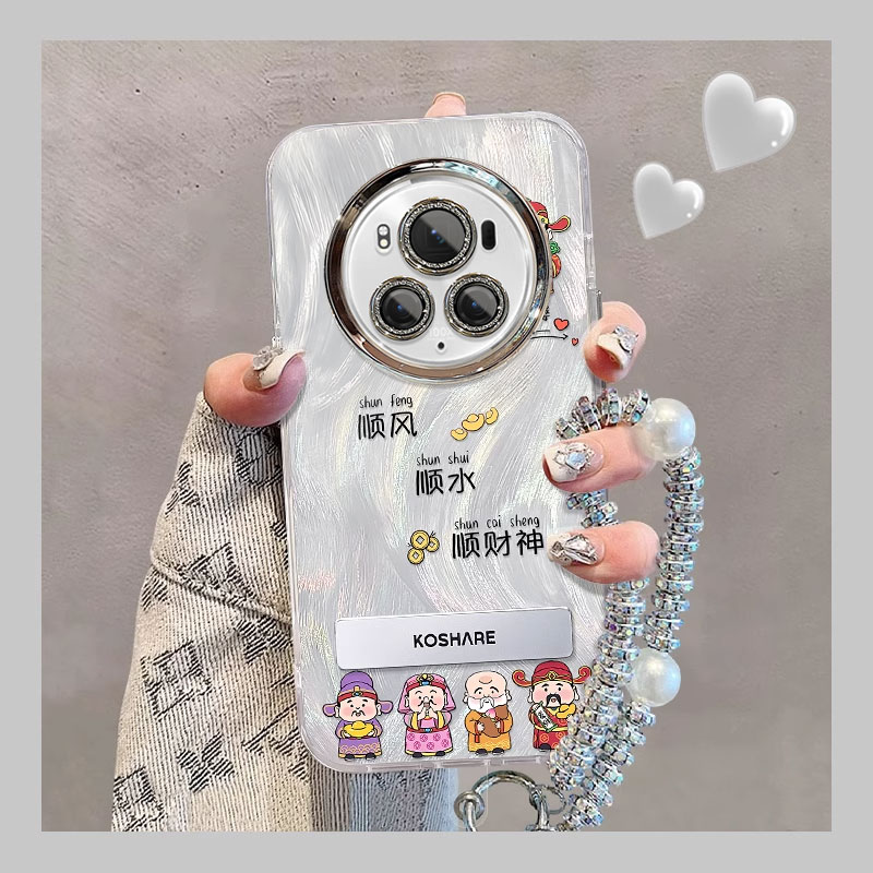 适用荣耀magic6pro手机壳7新款国风创意magic5pro羽纱顺风顺水荣耀magic4pro硅胶气质高级男女款防摔保护套