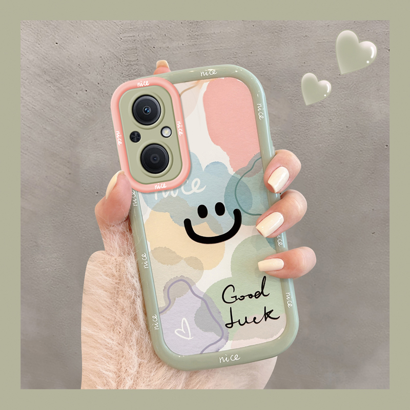 OPPOA96tpu晕染笑脸手机壳防摔