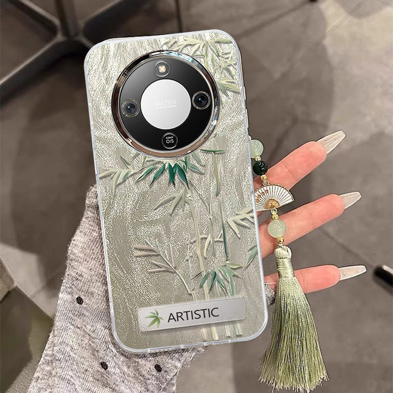 适用玉骨竹手链荣耀X70i手机壳x60pro镜头膜x50i+国风x40GT高级感x30全包10马年honor新款女防摔保护套国潮,3C数码配件,手机保护套/壳,淘宝优惠券,粉丝福利购,淘宝优惠卷