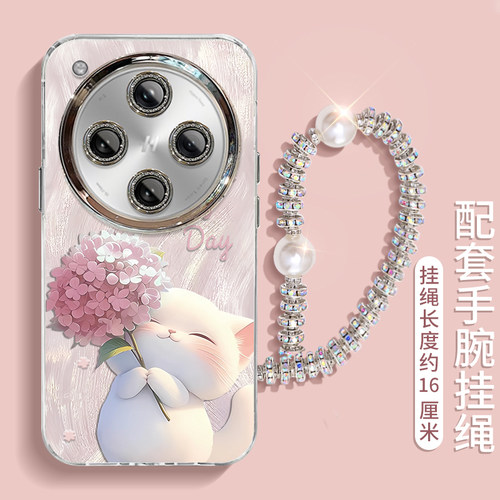 适用oppoFind系列绣球猫咪手机壳