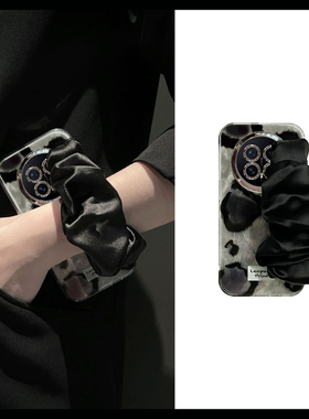 适用豹纹腕带荣耀magic8pro手机壳7保护套6至臻版轻奢风5高级感4全包3新款honor时尚女镜头膜防摔创意小众