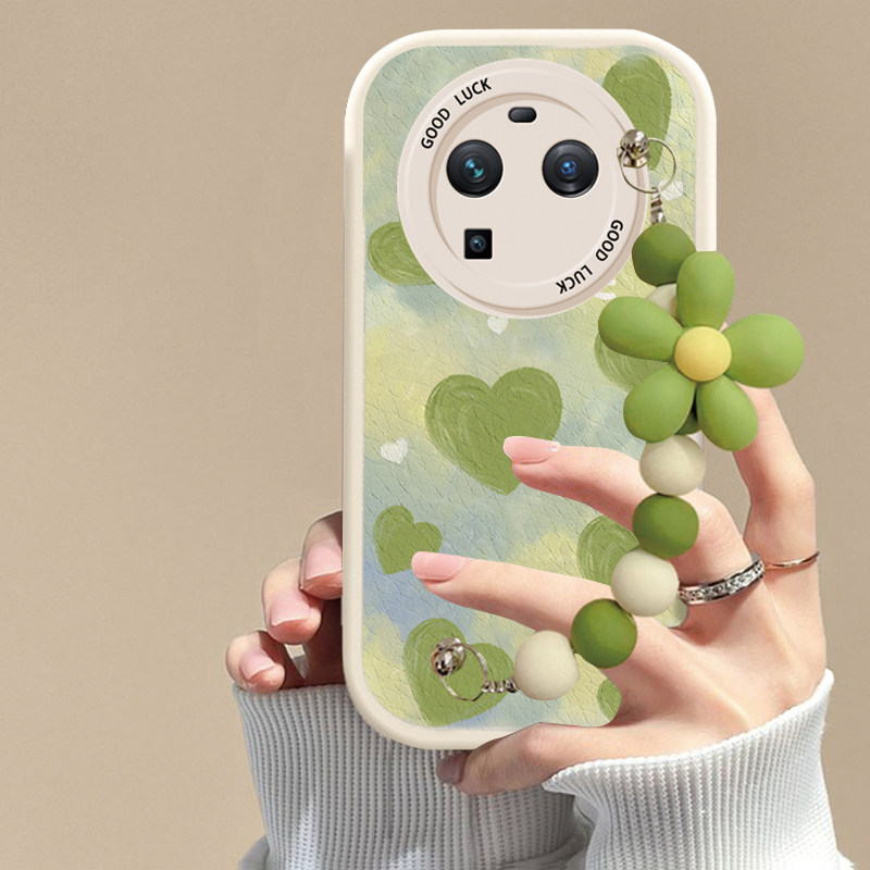 适用于OPPOFindX6大眼睛手机壳春日绿油画爱心OPPOFindX6Pro镜头全包硅胶防摔保护套创意挂炼,3C数码配件,手机保护套/壳,淘宝优惠券,粉丝福利购,淘宝优惠卷