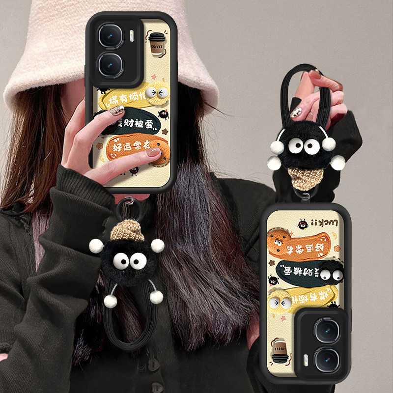 适用煤有烦恼公仔IQOONEO10手机壳neo9spro+高级感全包8专用7竞速版挂绳6se卡通活力版3新款女防摔保护套可爱