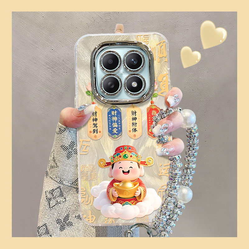 适用红米note系列财神爷手机壳