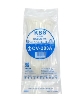 进口 凯士士KSS尼龙扎带CV-200A 3.6×203mm 白色UL扎带 100PCS
