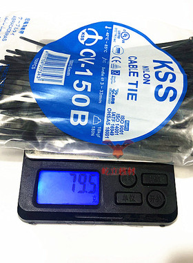 进口 凯士士KSS尼龙扎带CV-150B 3.6×150mm 黑色UL认证 100PCS