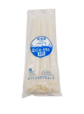 进口凯士士KSS尼龙扎带CV-450 8×450mm 白色台湾束线扎带 100PCS