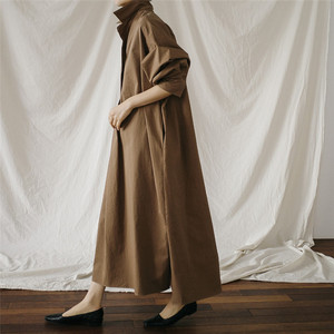 宽松大码衬衫长款过膝连衣裙bf休闲学生时尚衬衣百搭显瘦打底衫潮