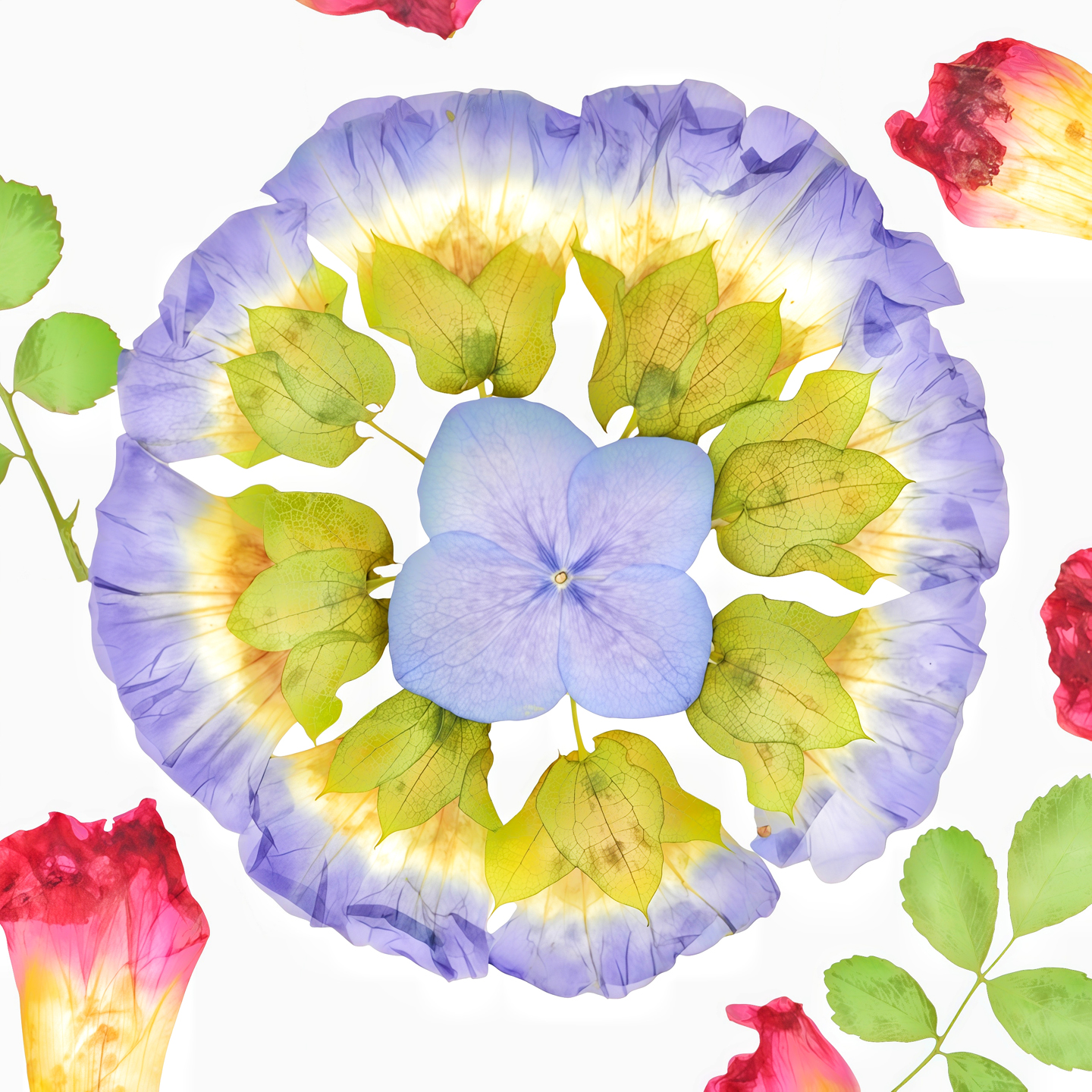 牵牛花喇叭花干花压花真植物标本