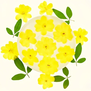 迎春花压花 diy手工材料滴胶手机壳干花植物标本树叶教学风干压花