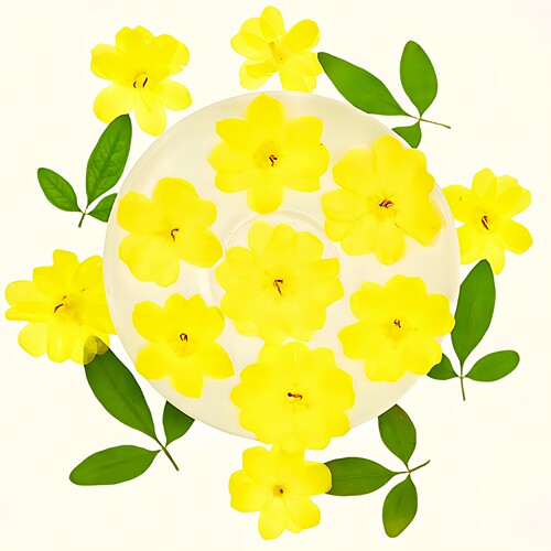 迎春花压花diy手工植物标本树叶