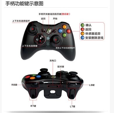 微软xbox360无线pc电脑游戏手柄