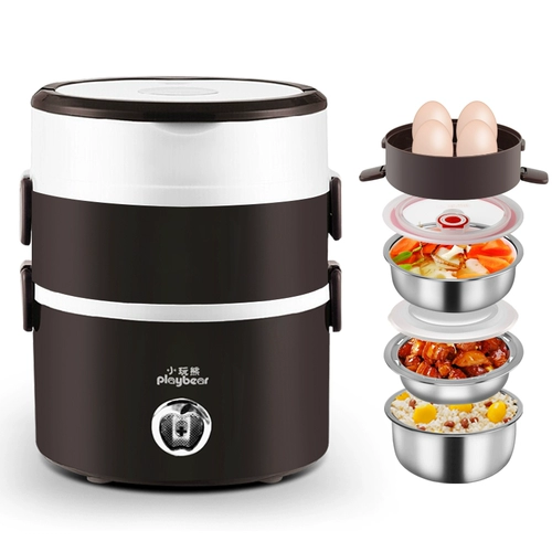 Воспроизвести Bear Electric Hot Rice Box Three -Layer Hot Rice Приготовление рисовой коробки платформы -in, нагреваемая коробка Hascake