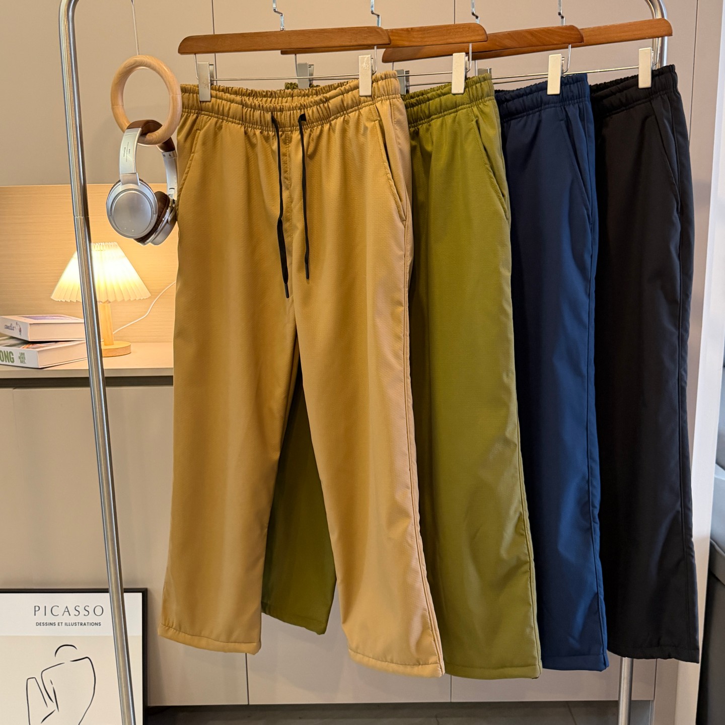 户外加绒加厚！防风防泼水！秋冬男保暖机能运动直筒休闲裤长裤