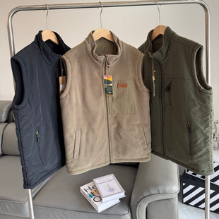 户外机能!双面可穿!秋冬男摇粒绒内里立领百搭防风保暖马甲外套