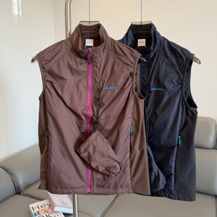 秋冬男女轻便薄绒运动立领马甲背心 可收纳 大厂订单 户外山系