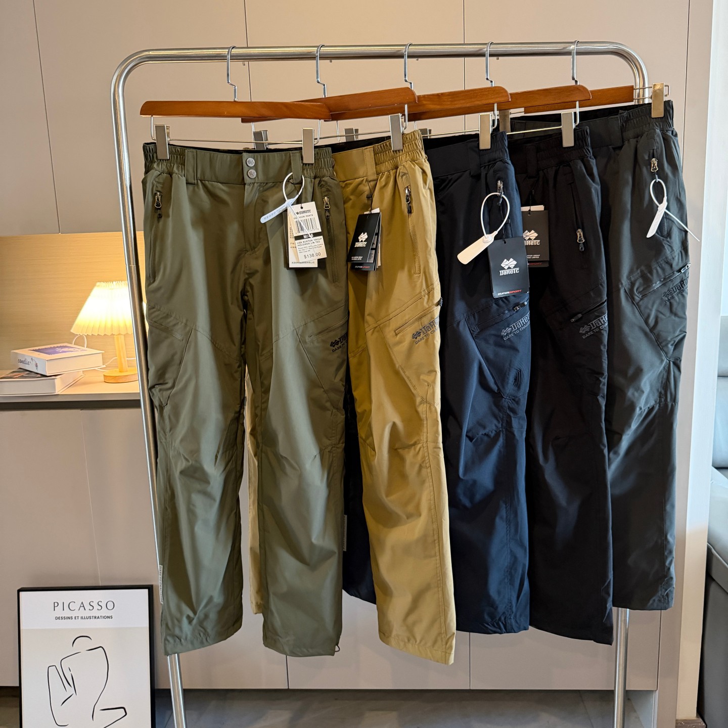 户外三防面料！御寒保暖！冬季男士多口袋直筒运动加厚休闲裤长裤