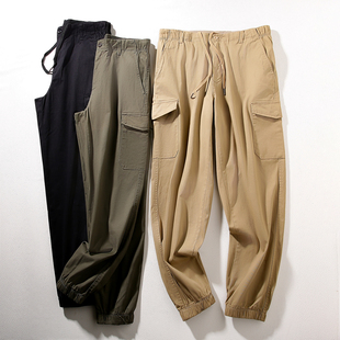 jogger慢跑裤 休闲裤 多口袋 舒适宽松束口工装 男 秋季 大厂订单