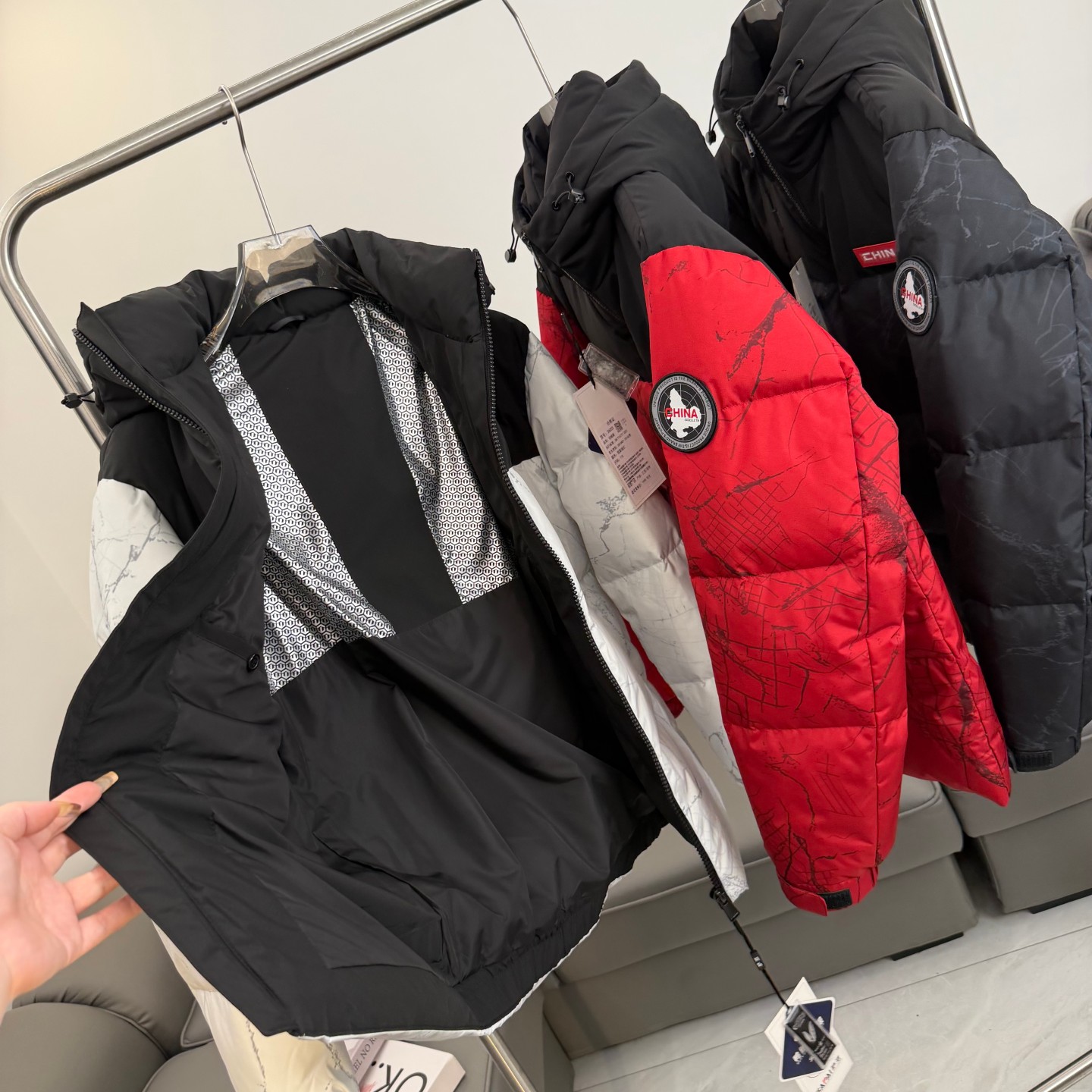 ODM公司单！石墨烯蓄热！高蓬松90鸭绒！秋冬男士拼接保暖羽绒服