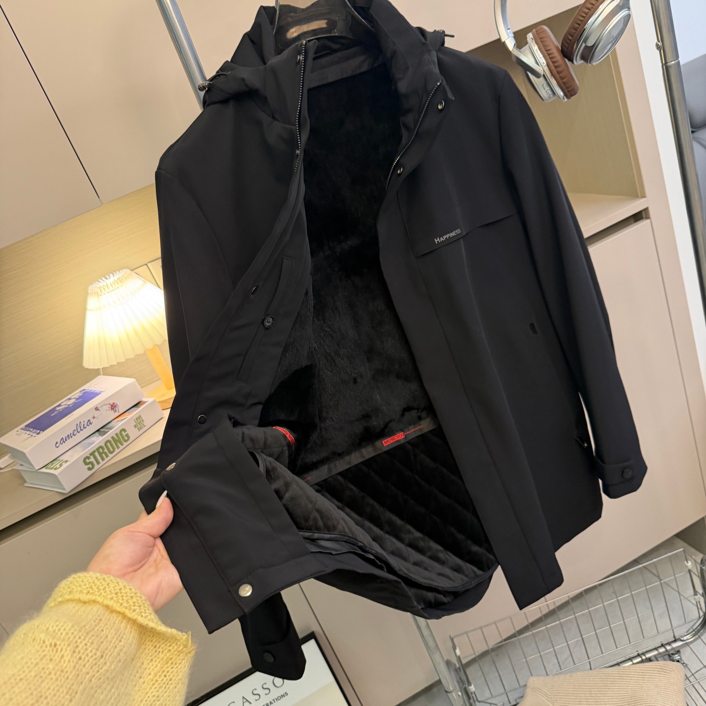 门店2000+ 可脱卸兔毛内胆！外贸男装秋冬厚实保暖休闲夹克外套潮