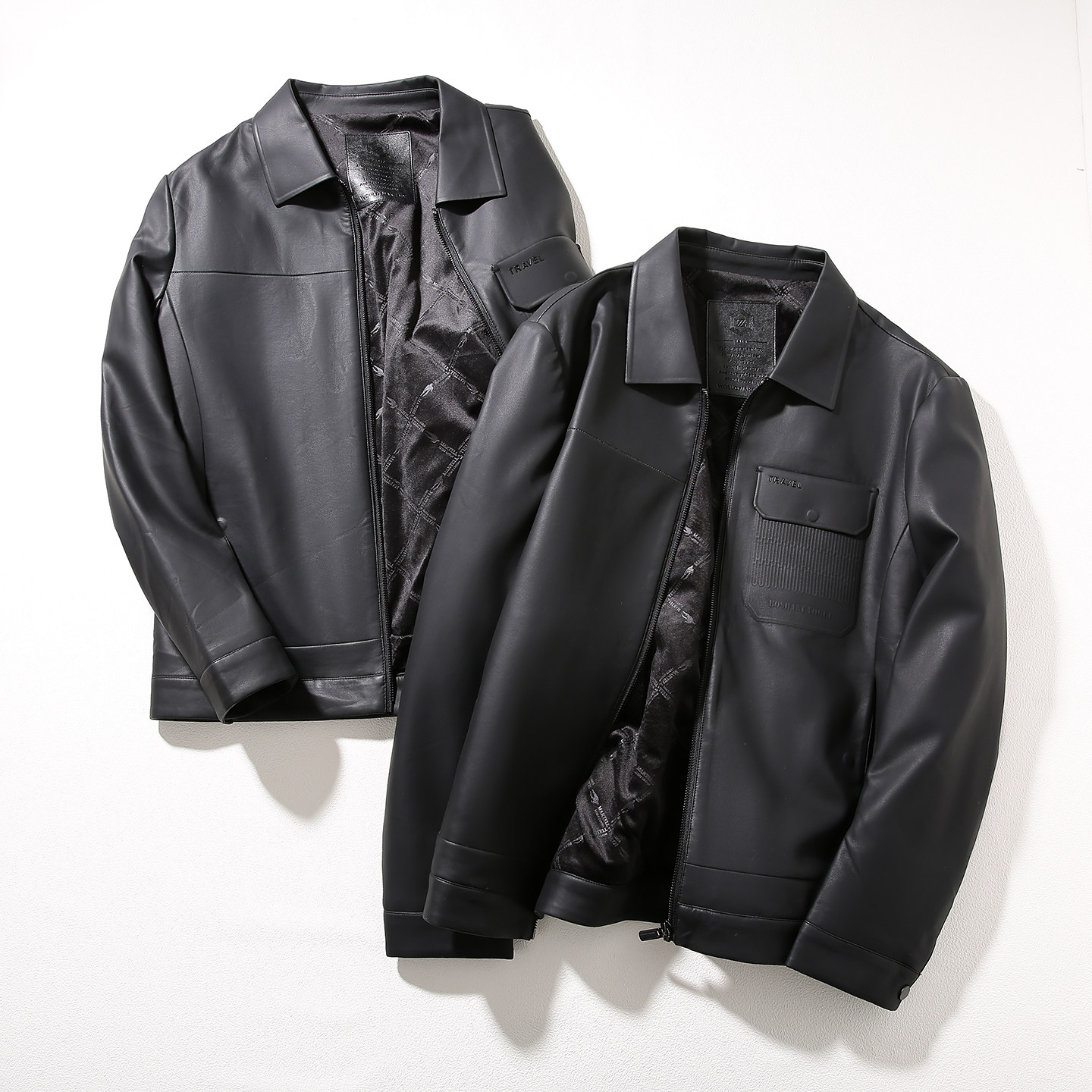 太值了！清仓高端猛货嘎嘎帅！秋冬加绒多口袋皮衣夹克简约外套男,男装,皮衣,淘宝优惠券,粉丝福利购,淘宝优惠卷