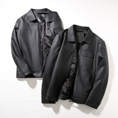 太值了 清仓高端猛货嘎嘎帅 秋冬加绒多口袋皮衣夹克简约外套男