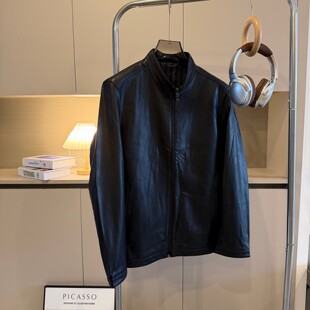 皮衣外套 品牌撤柜PU皮休闲立领皮夹克男士 潮 防风保暖 细腻柔软