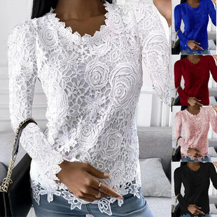 2025 Autumn/Winter New Lace Long Sleeve Top