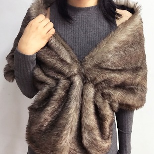 2026 Fashion Faux Fur Shawl 时尚仿皮草披肩