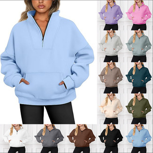 hoodie thread casual fleece top loose 2025