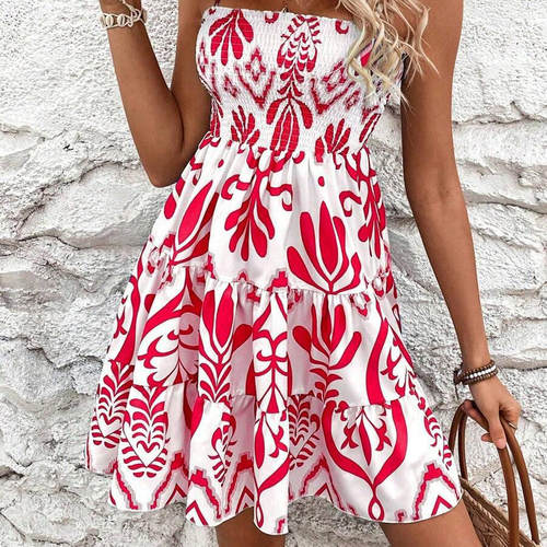2025 new sexy and fashionable printed dress