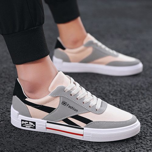 trendy shoes casual shoes, men's black and white board shoes