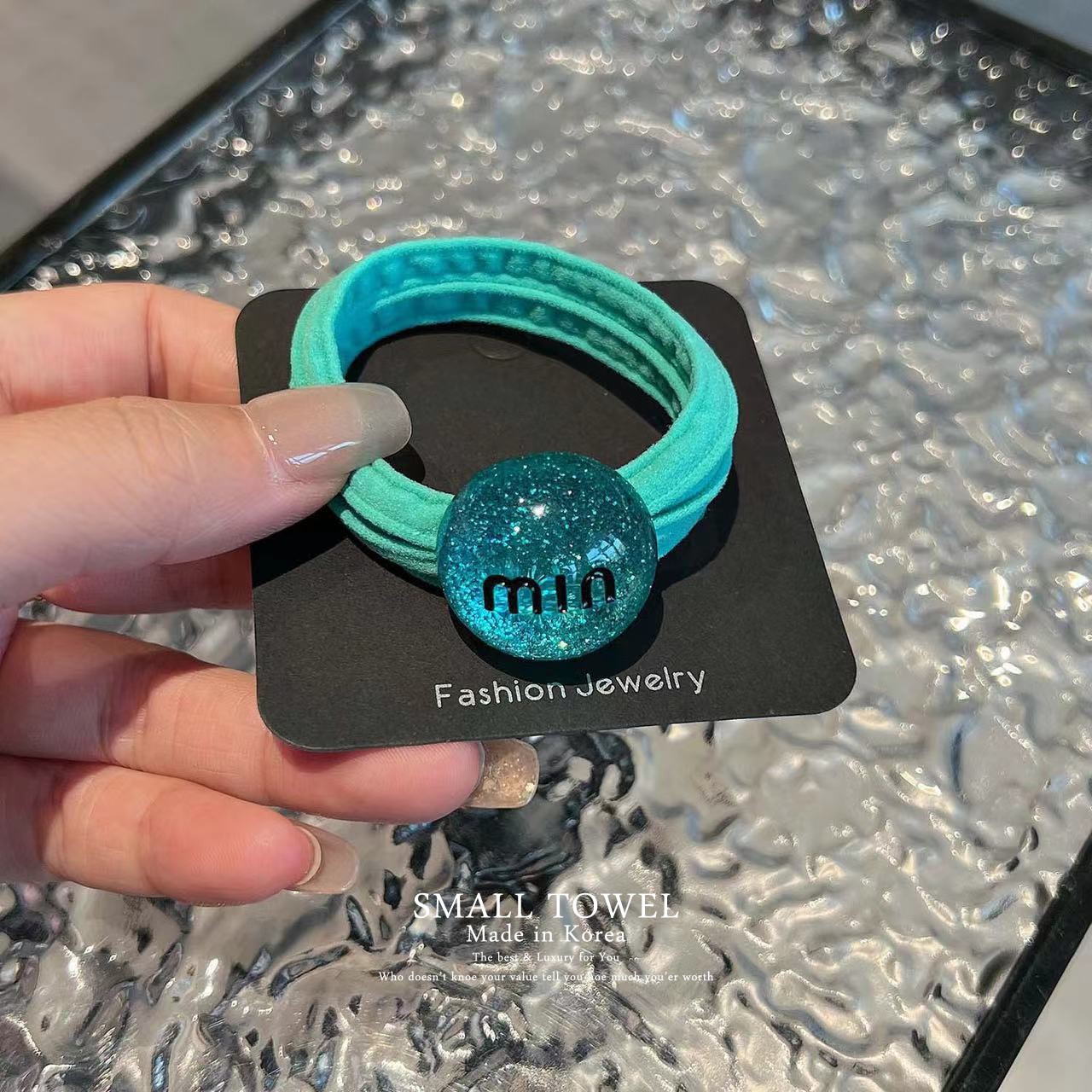 韩国东大门进口高级糖果冻min豆豆粗皮筋马尾皮筋丸子头发绳发饰