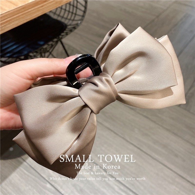 高级缎面蝴蝶结13cm大号鲨鱼夹