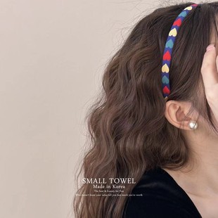 韩国东大门进口ins少女甜美彩色爱心减龄头箍发箍发卡子洗脸发饰