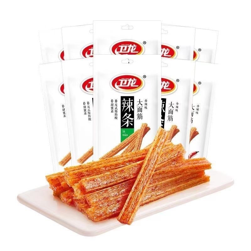 卫龙辣条大面筋106g*10袋麻香辣网红休闲零食品怀旧零食小吃点心