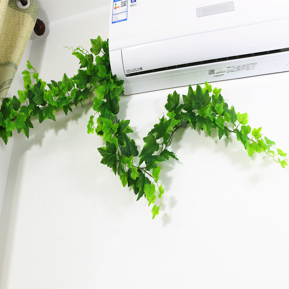 彷真假绿叶藤条花装饰爬山虎树叶电线 线美化空调水管道遮挡室内