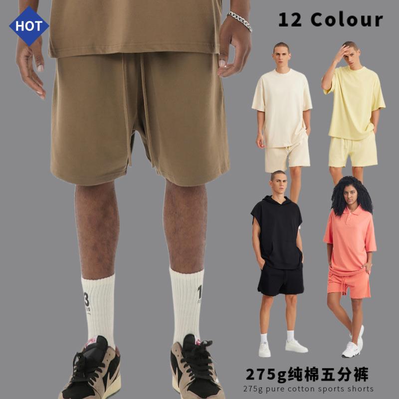 美式夏季纯棉短裤男宽松休闲五分短裤