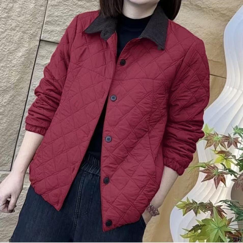 加厚保暖中年妈妈夹棉洋气棉服