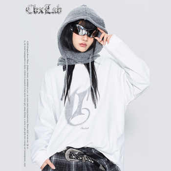 CBXLAB街舞潮牌oversize嘻哈跳舞长袖美式街头显瘦秋冬打底卫衣潮