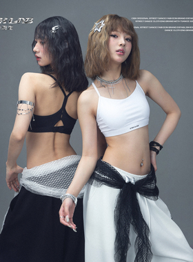 CBXLAB街舞潮牌简约健身运动内衣女爵士舞带胸垫辣妹瑜伽跳舞背心