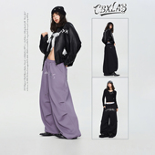 CBXLAB街舞潮牌冷调烫银未来感嘻哈A版 潮 气运动裤 长裤 爵士辣妹元