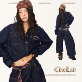 外套潮 CBXLAB街舞潮牌冬季 长裤 复古西部牛仔套装 亲肤质感长袖 美式