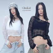 长袖 CBXLAB街舞潮牌夏季 镂空朦胧辣妹蕾丝薄款 爵士跳舞性感上衣女