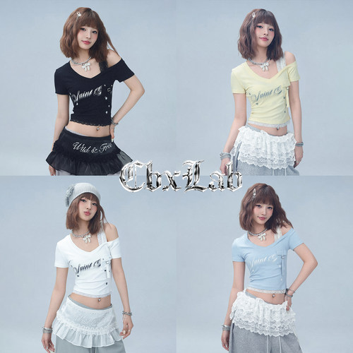 CBXLAB街舞潮牌kpop辣妹夏季T恤