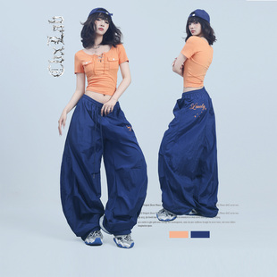 辣妹运动裤 CBXLAB街舞潮牌 垂坠感个性 速干嘻哈长裤 光感镭射星星