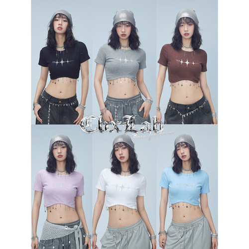 CBXLAB街舞潮牌海浪夏季跳舞T恤