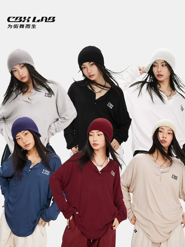 CBXLAB Многоцветный весенний танцующий лонгслив в стиле хип-хоп, свободный крой, в американском стиле